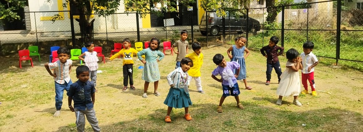 Children participating in creative art and craft activities